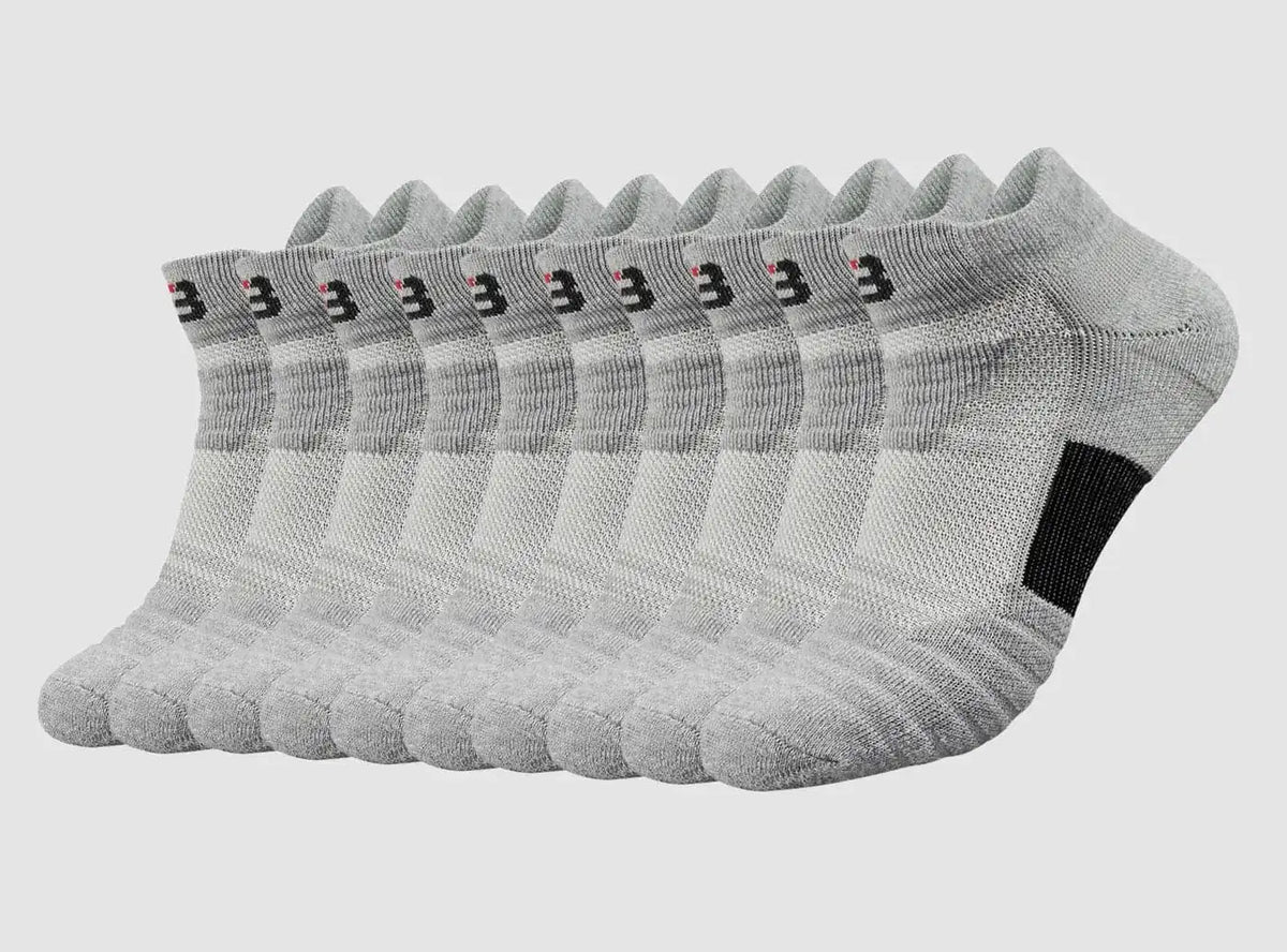 FitVille Men's PowerStride Ankle Socks  5-Pair Bundle